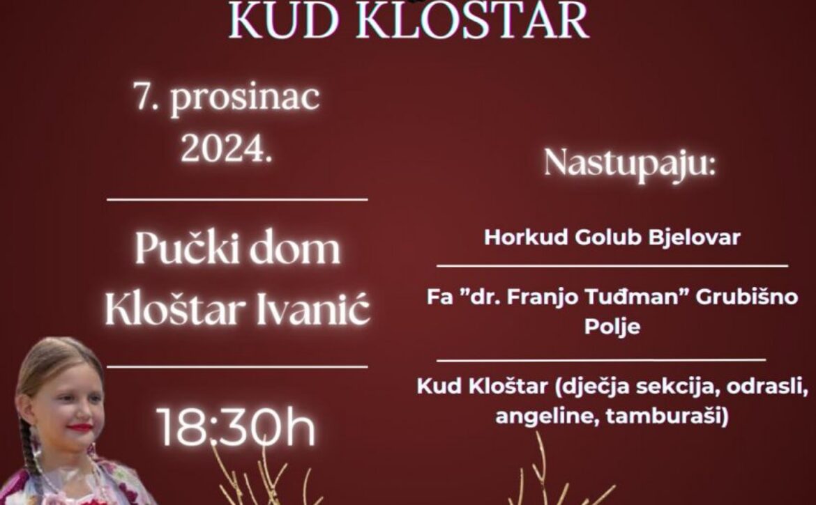 Božićni koncert KUD-a Kloštar Ivanić