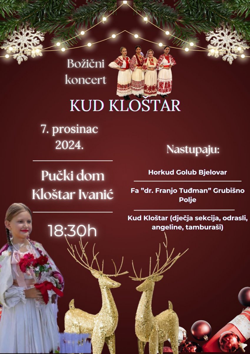 Božićni koncert KUD-a Kloštar Ivanić