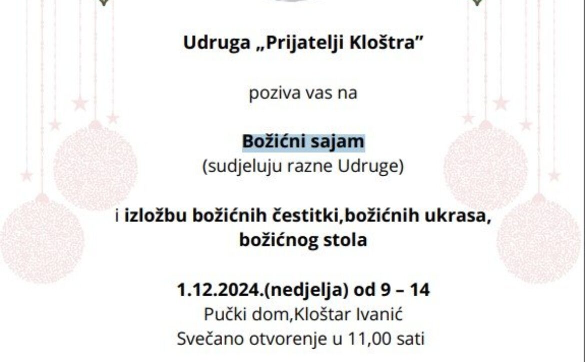 Božićni sajam 2024.