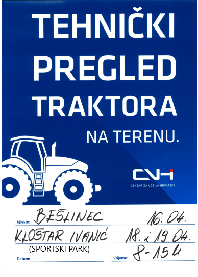 TEHNIČKI PREGLED TRAKTORA - 2024