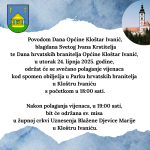Svečano polaganje vijenaca i sv. misa povodom Dana Općine Kloštar Ivanić, blagdana Svetog Ivana Krstitelja te Dana hrvatskih branitelja Općine Kloštar Ivanić - 24. lipnja 2025. godine
