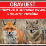 OBAVIJEST O PROVEDBI ISTJERIVANJA DIVLJAČI S NELOVNIH POVRŠINA OPĆINE KLOŠTAR IVANIĆ