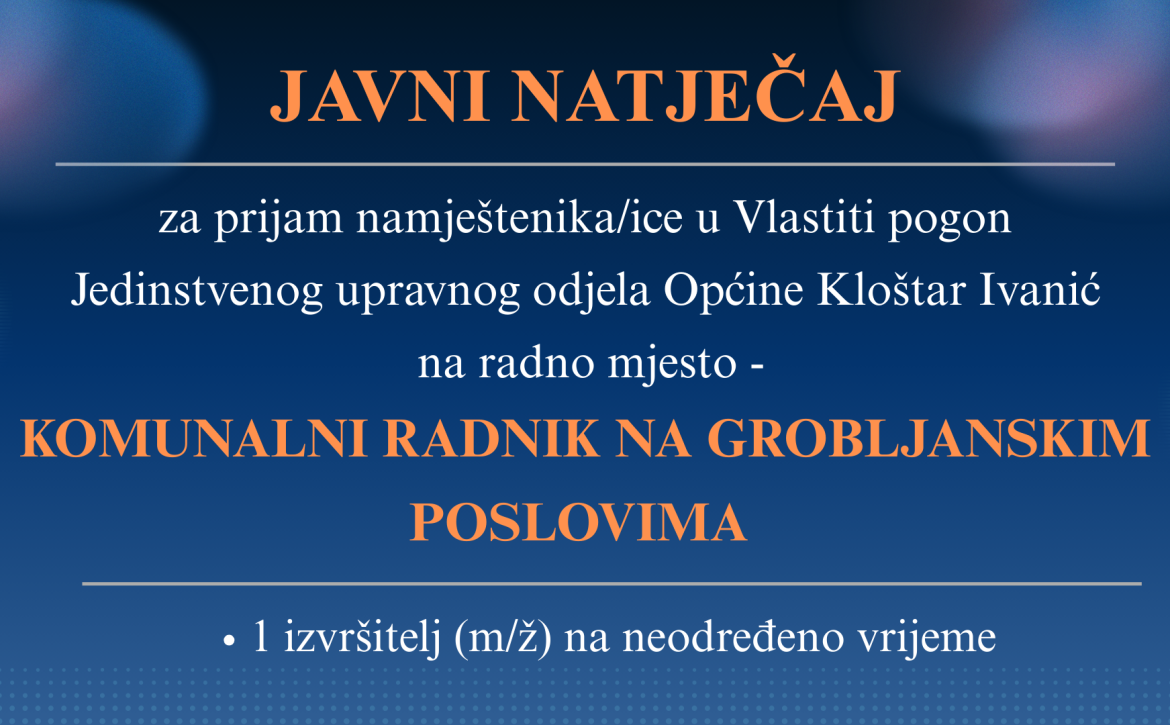 KOMUNALNI RADNIK NA GROBLJANSKIM POSLOVIMA