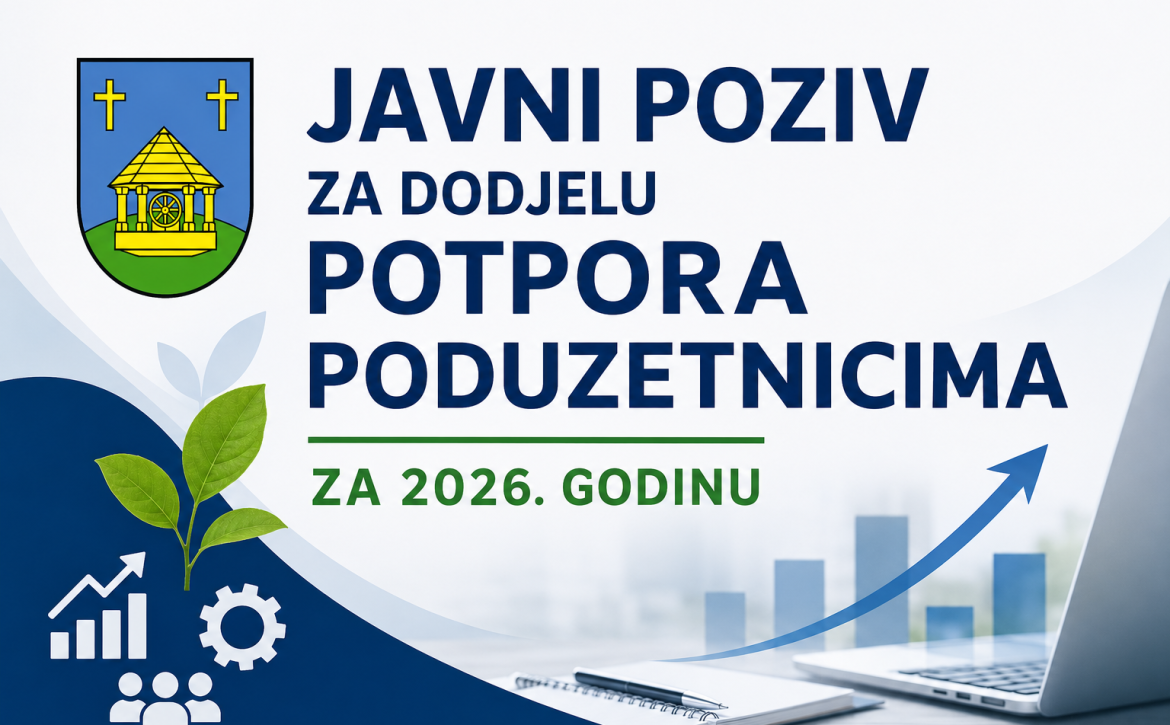 JAVNI POZIV ZA DODJELU POTPORA PODUZETNICIMA ZA 2026. GODINU