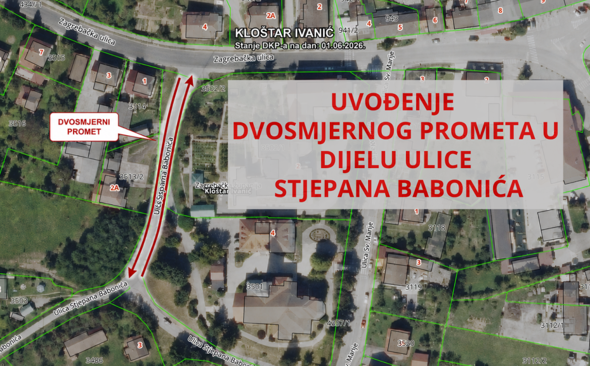UVOĐENJE DVOSMJERNOG PROMETA U DIJELU ULICE STJEPANA BABONIĆA