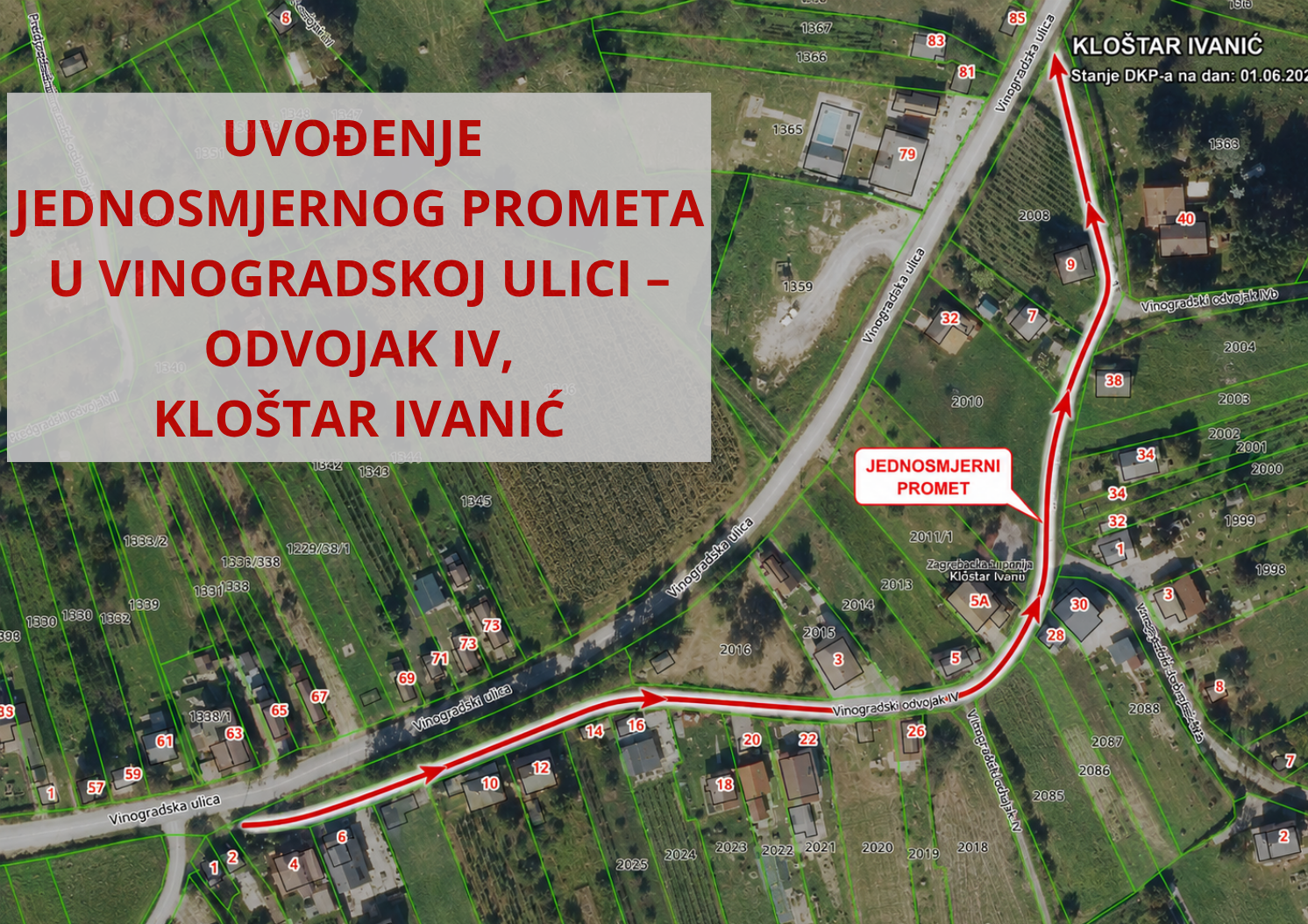 UVOĐENJE JEDNOSMJERNOG PROMETA U VINOGRADSKOJ ULICI – ODVOJAK IV (1)