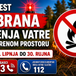 OBAVIJEST O ZABRANI PALJENJA VATRE NA OTVORENOM PROSTORU