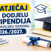 NATJEČAJ ZA DODJELU STIPENDIJA ZA ŠKOLSKU GODINU 2026./2027.