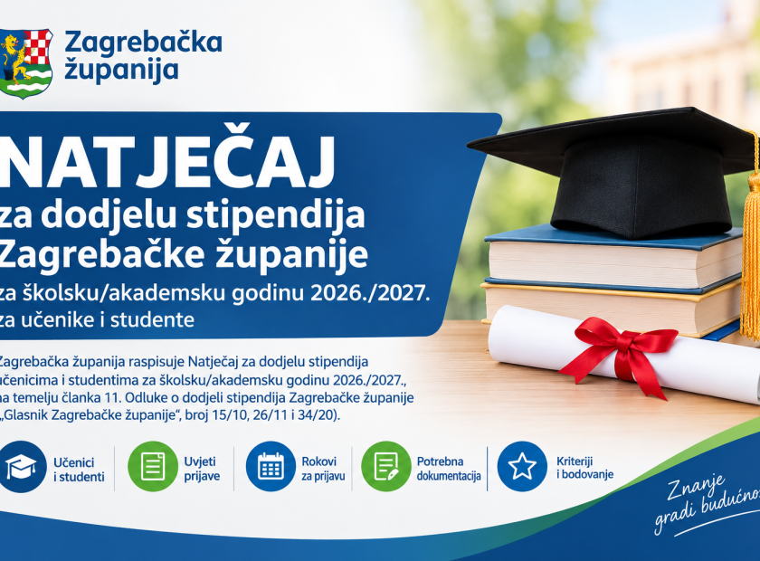 SLIKA – STIPENDIJE ZAGREBAČKA ŽUPANIJA
