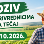 POZIV POLJOPRIVREDNICIMA NA TEČAJ - 13.10.2026.